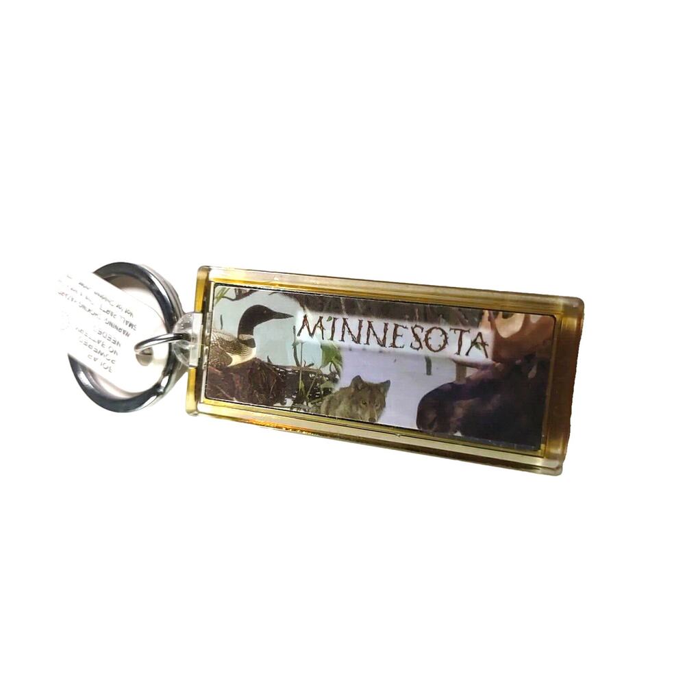 Minnesota Acrylic Keychain Solar Powered Holly